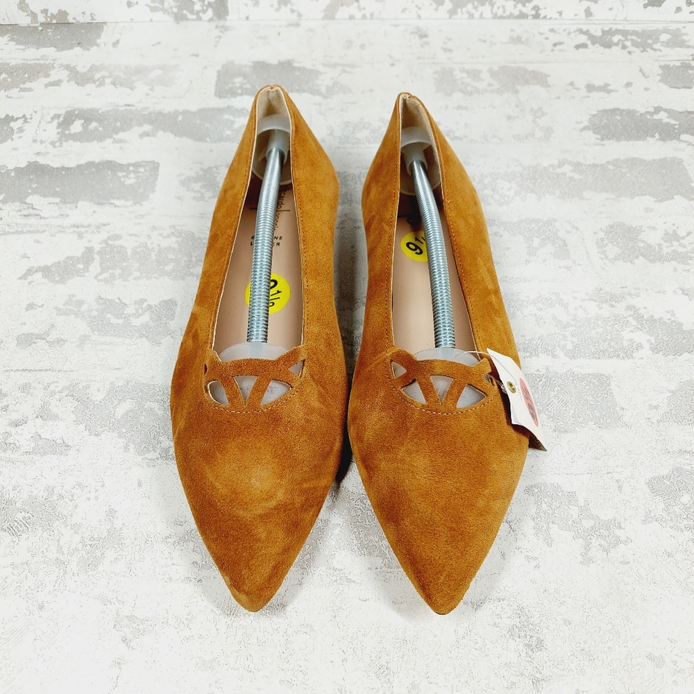 New Riccardo Boccia Clodette Suede Leather Pointed Toe Flat A242